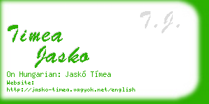 timea jasko business card